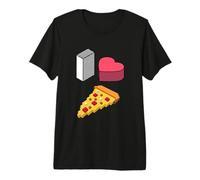 I Love Pizza Máquina de Pizza Retro de 8 bits Camiseta Premium