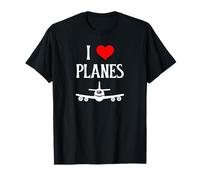 I Love Planes I Heart Aviones Volar Aviación Aviación Amante Camiseta