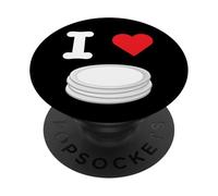 I Love Plates - Soporte redondo para alimentos PopSockets PopGrip Adhesivo