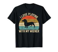 I Love Playing With My Wiener Dachshund Dad Camiseta