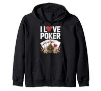I Love Poker Cards Classic Spade Heart Sudadera con Capucha