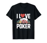 I Love Poker Casino Cartas Fichas Juego Camiseta