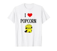 I Love Popcorn I Heart Popcorn Kernel Movie Lover Camiseta