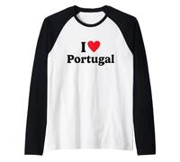 I Love Portugal Camiseta Manga Raglan