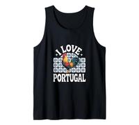 I Love Portugal Gallo Azulejos Arte Camiseta sin Mangas