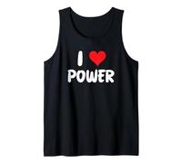 I Love Power Corazón Política Electricidad Planta de energía Solar Camiseta sin Mangas