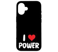 I Love Power Corazón Política Electricidad Planta de energía Solar Carcasa para iPhone 16