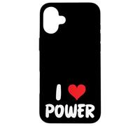 I Love Power Corazón Política Electricidad Planta de energía Solar Carcasa para iPhone 16 Plus