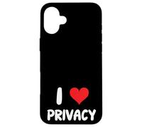 I Love Privacy - Corazón Reglas Privadas Regulación Leyes Cliente Carcasa para iPhone 16 Plus