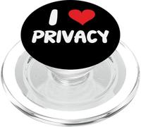 I Love Privacy - Corazón Reglas Privadas Regulación Leyes Cliente PopSockets PopGrip para MagSafe