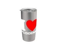 I Love Pudding, I Heart Pudding Vaso térmico de acero inoxidable de doble pared