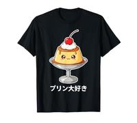 I Love Pudding Kawaii Diseño japonés Purin Postre Lover Camiseta