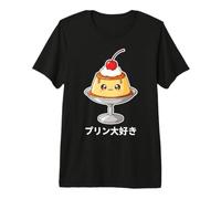 I Love Pudding Kawaii Diseño japonés Purin Postre Lover Camiseta Premium