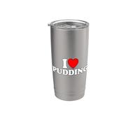 I Love Pudding Vaso térmico de acero inoxidable de doble pared