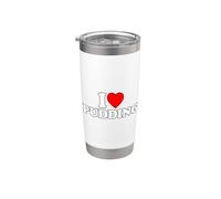 I Love Pudding Vaso térmico de acero inoxidable de doble pared