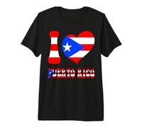I Love Puerto Rico Flag We Heart San Juan Día de la Independencia Camiseta Premium