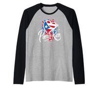 I Love Puerto Rico Island PR Travel Heart Vacaciones Turísticas Camiseta Manga Raglan