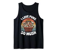 I Love Puns So Mush Foraging Setas de Caza de Hongos Camiseta sin Mangas