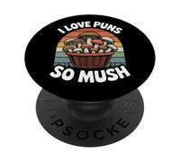 I Love Puns So Mush Foraging Setas de Caza de Hongos PopSockets PopGrip Adhesivo