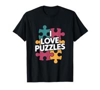 I Love Puzzles Entusiasta Lógica Diversión Camiseta