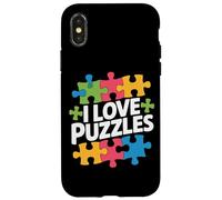 I Love Puzzles Vibrante Rompecabezas Divertido Carcasa para iPhone X/XS