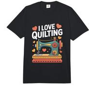 I Love Quilting - Máquina de Coser con diseño de corazón Comfort Colors Adult Heavyweight T-Shirt