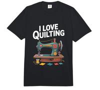 I Love Quilting Máquina de Coser Pasión Comfort Colors Adult Heavyweight T-Shirt
