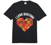 I Love Quilting - Parche de corazón Comfort Colors Adult Heavyweight T-Shirt