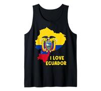 I Love Quito Hello Ecuador Mapa Bandera Orgulloso Ecuador Papá Mamá Camiseta sin Mangas