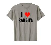 I Love Rabbits - Corazón Liebre Conejo de Cola de algodón Lindo Mascota Camiseta