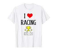 I Love Racing I Heart Racing Amante de Las Carreras competitivas Camiseta