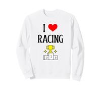I Love Racing I Heart Racing Amante de Las Carreras competitivas Sudadera