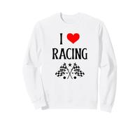 I Love Racing I Heart Racing Amante de Las Carreras competitivas Sudadera