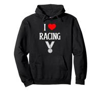 I Love Racing I Heart Racing Amante de Las Carreras competitivas Sudadera con Capucha