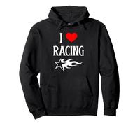 I Love Racing I Heart Racing Amante de Las Carreras competitivas Sudadera con Capucha