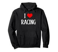 I Love Racing I Heart Racing Amante de Las Carreras competitivas Sudadera con Capucha