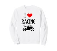 I Love Racing I Heart Racing Amante de Las Motos competitivas Sudadera