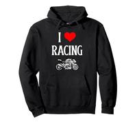 I Love Racing I Heart Racing Amante de Las Motos competitivas Sudadera con Capucha