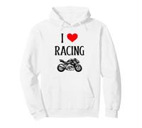 I Love Racing I Heart Racing Amante de Las Motos competitivas Sudadera con Capucha