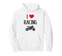 I Love Racing I Heart Racing Amante de Las Motos competitivas Sudadera con Capucha