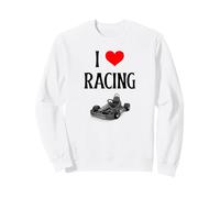 I Love Racing I Heart Racing Competitivo Gocart Racing Lover Sudadera