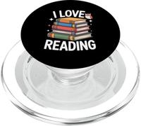 I Love Reading Book Stack Owl Entusiasta PopSockets PopGrip para MagSafe