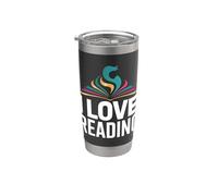 I Love Reading Libro Colorido Páginas abiertas Imprimir Vaso térmico de acero inoxidable de doble pared