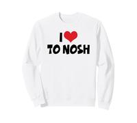 I Love Red Heart To Nosh - Jerga Yiddish Eat Snack Nibble Sudadera