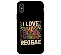 I Love Reggae Boombox Sonido Vibrante Carcasa para iPhone X/XS