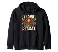 I Love Reggae Boombox Sonido Vibrante Sudadera con Capucha
