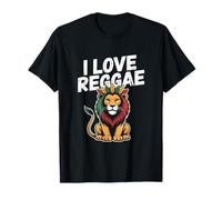 I Love Reggae Lion Rasta Corona Colores Camiseta