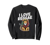 I Love Reggae Lion Rasta Corona Colores Sudadera