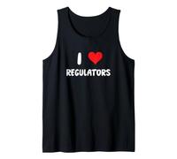 I Love Regulators - Normas de Regulación Cumplimiento Auditoría de Riesgos Camiseta sin Mangas