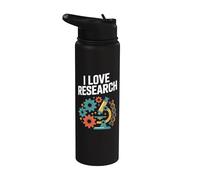 I Love Research Microscopios Ciencia del ADN Stainless Steel Insulated Water Bottle